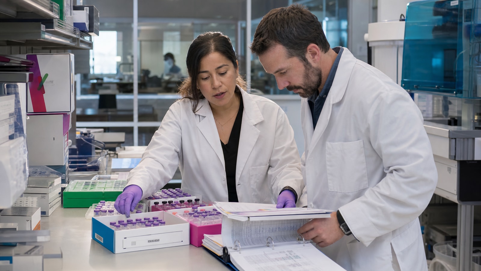 Researchers reviewing genetic study samples after the 23andMe asset sale.