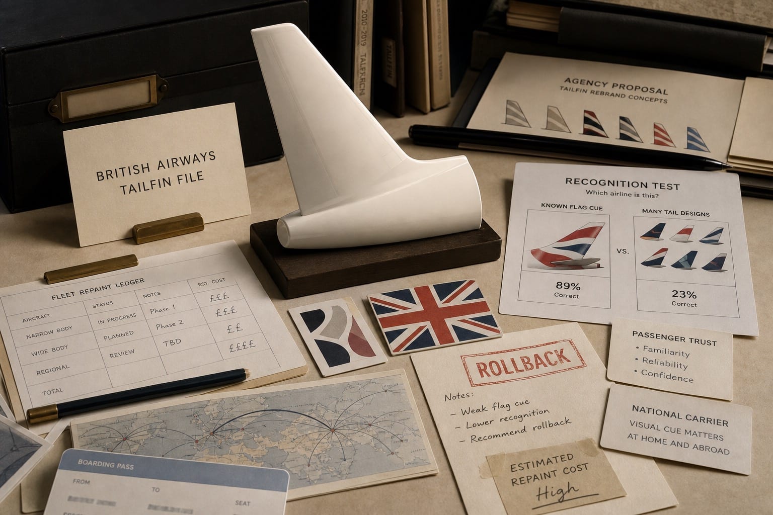 British Airways brand proof visual