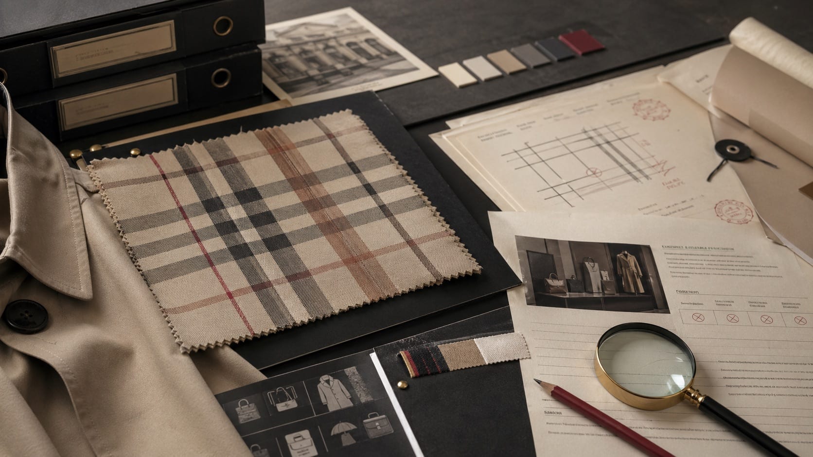 Burberry editorial artifact or editorial visual