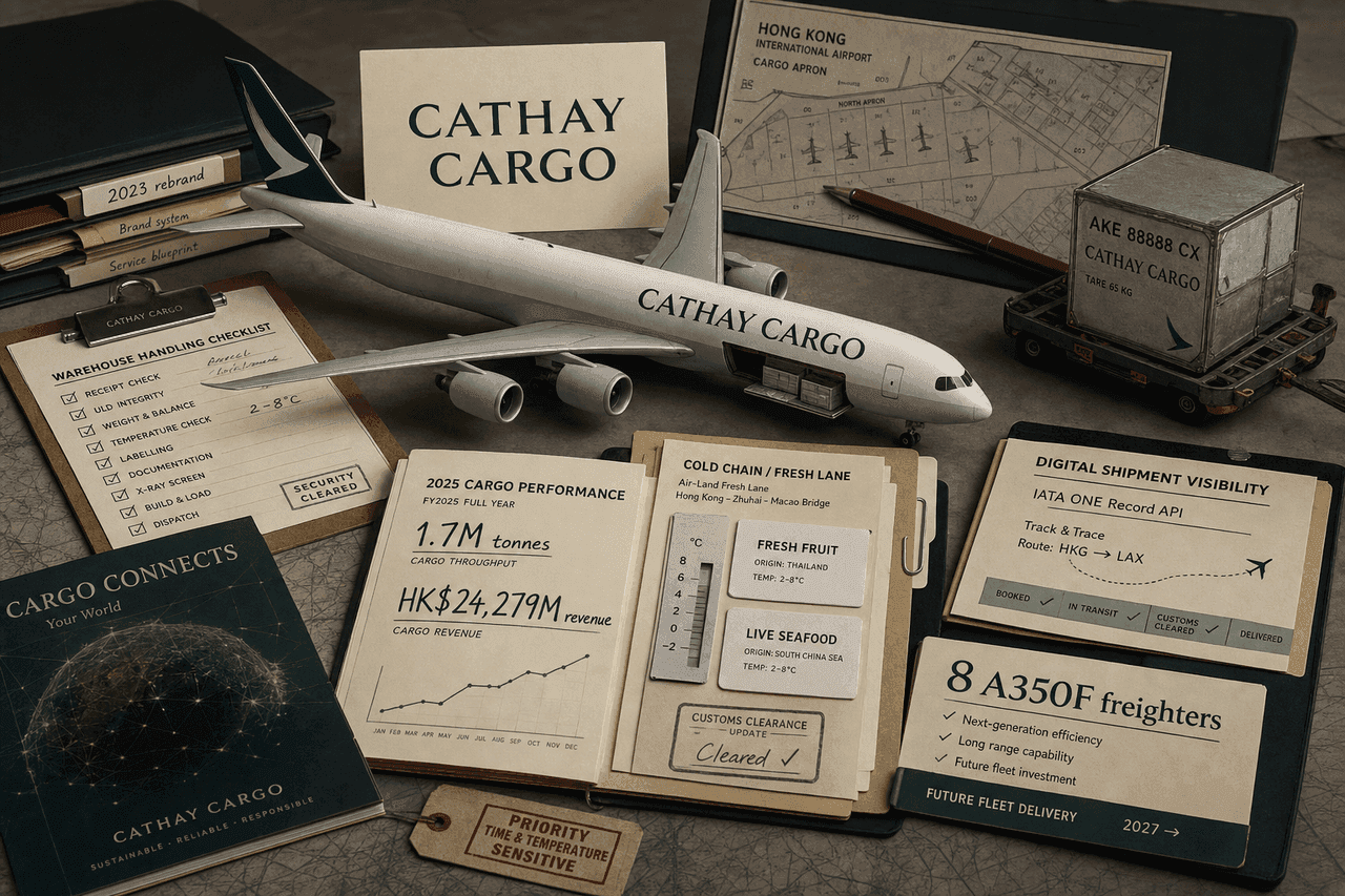 Cathay Cargo brand proof visual