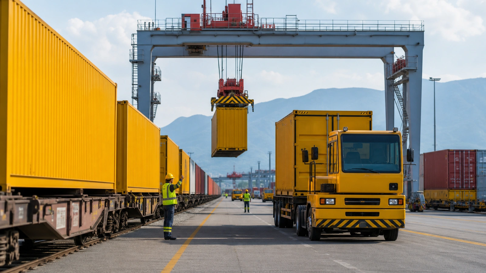 DHL Group brand proof: intermodal network.