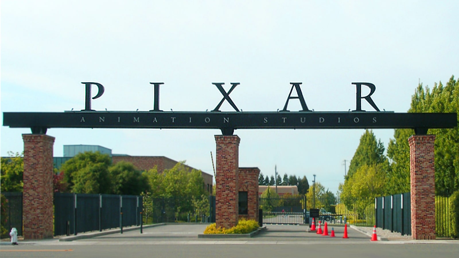 Pixar Animation Studios entrance in Emeryville.