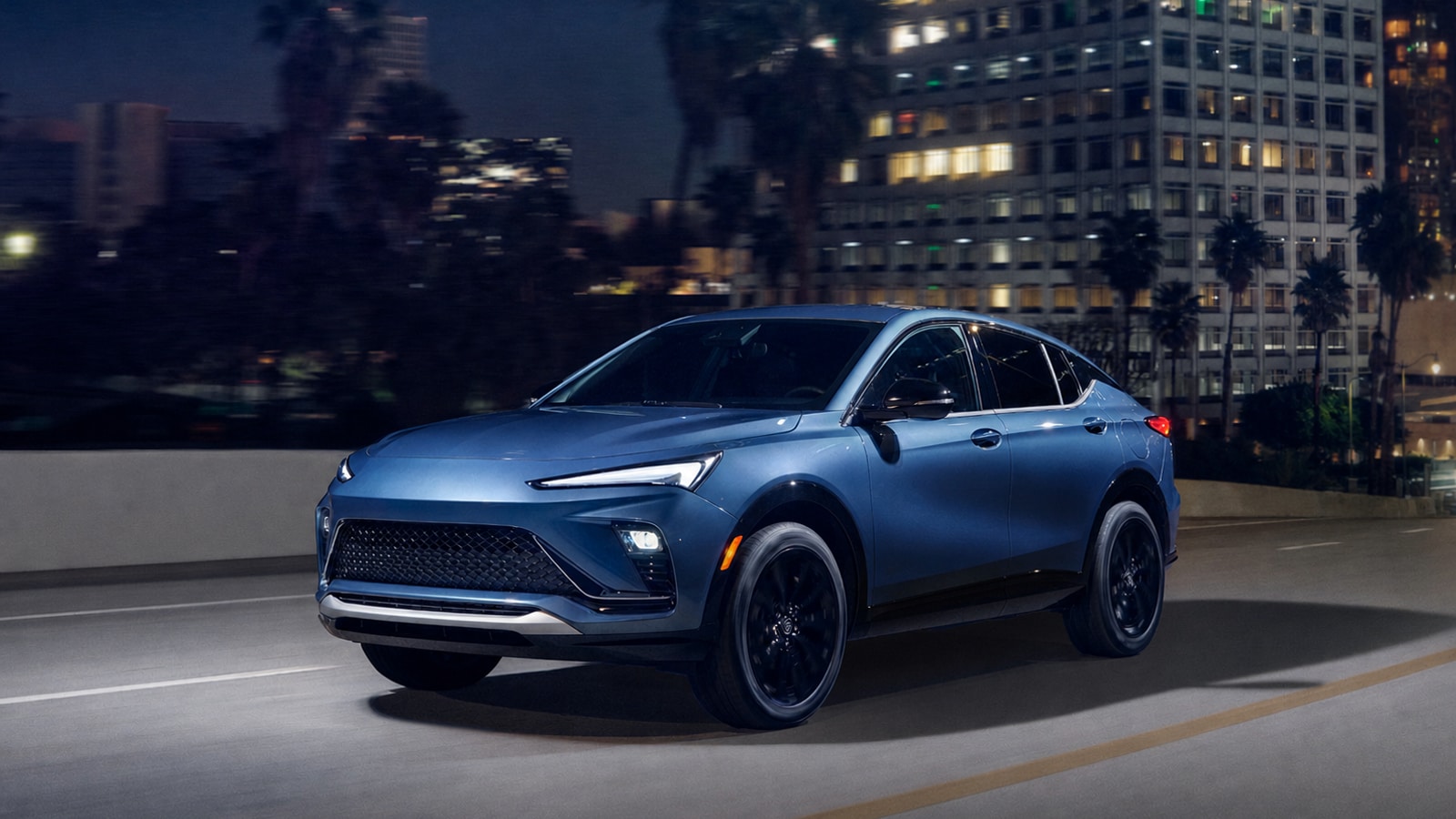 Logo-free quiet-premium vehicle scene representing Buick's portfolio role.
