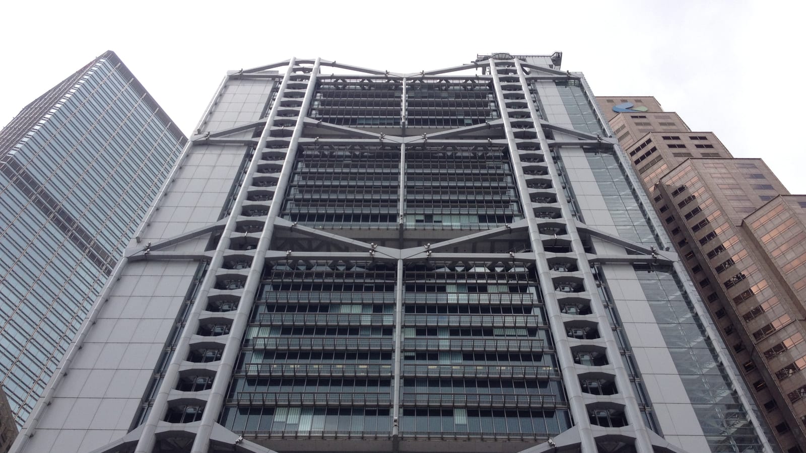HSBC Main Building in Central, Hong Kong, showing the public architecture tied to the bank's place of origin.