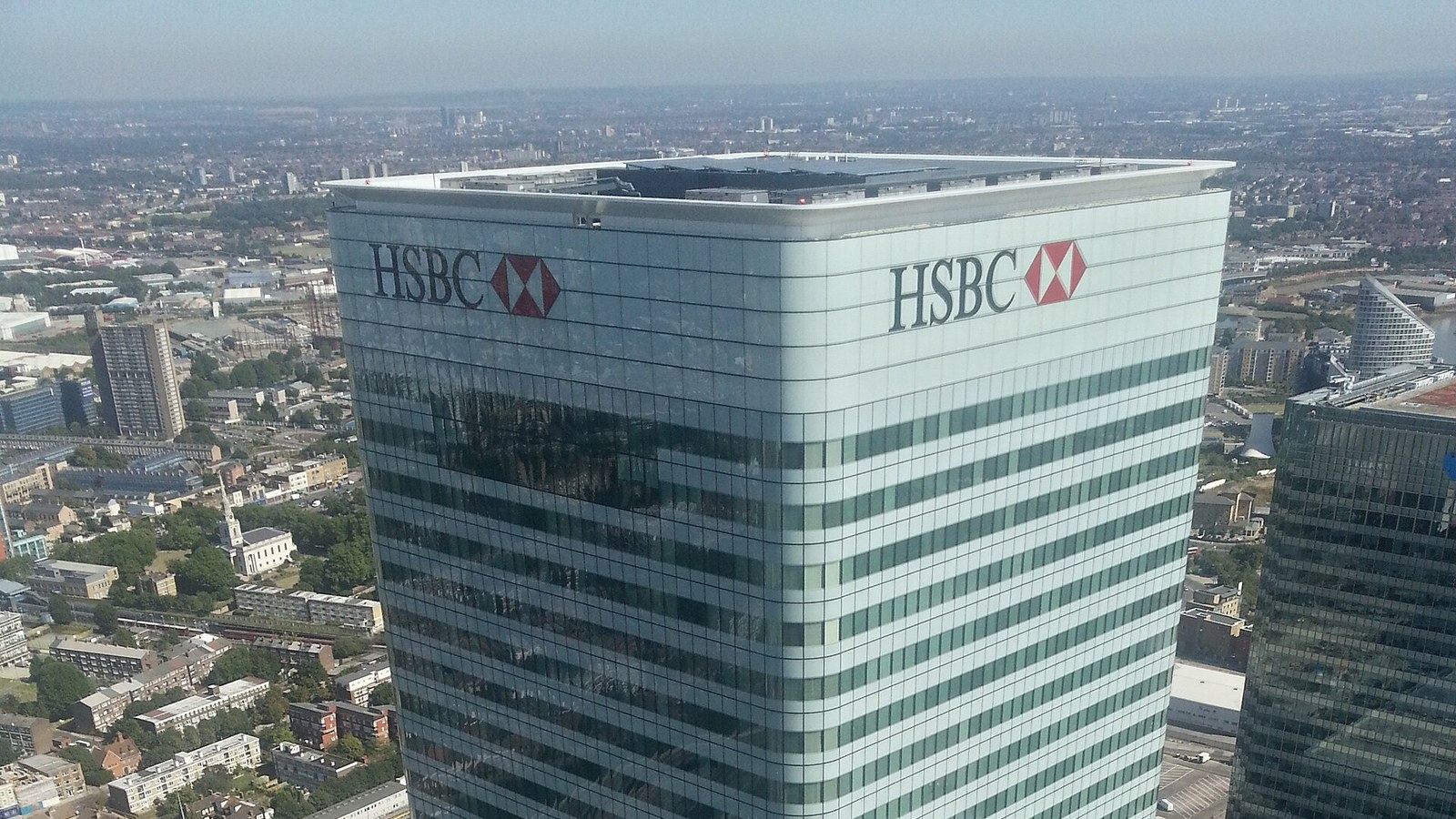 HSBC headquarters at 8 Canada Square in London's Canary Wharf.