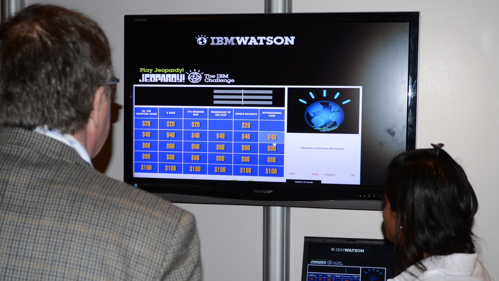 IBM Watson Jeopardy demonstration showing a milestone in public AI history.