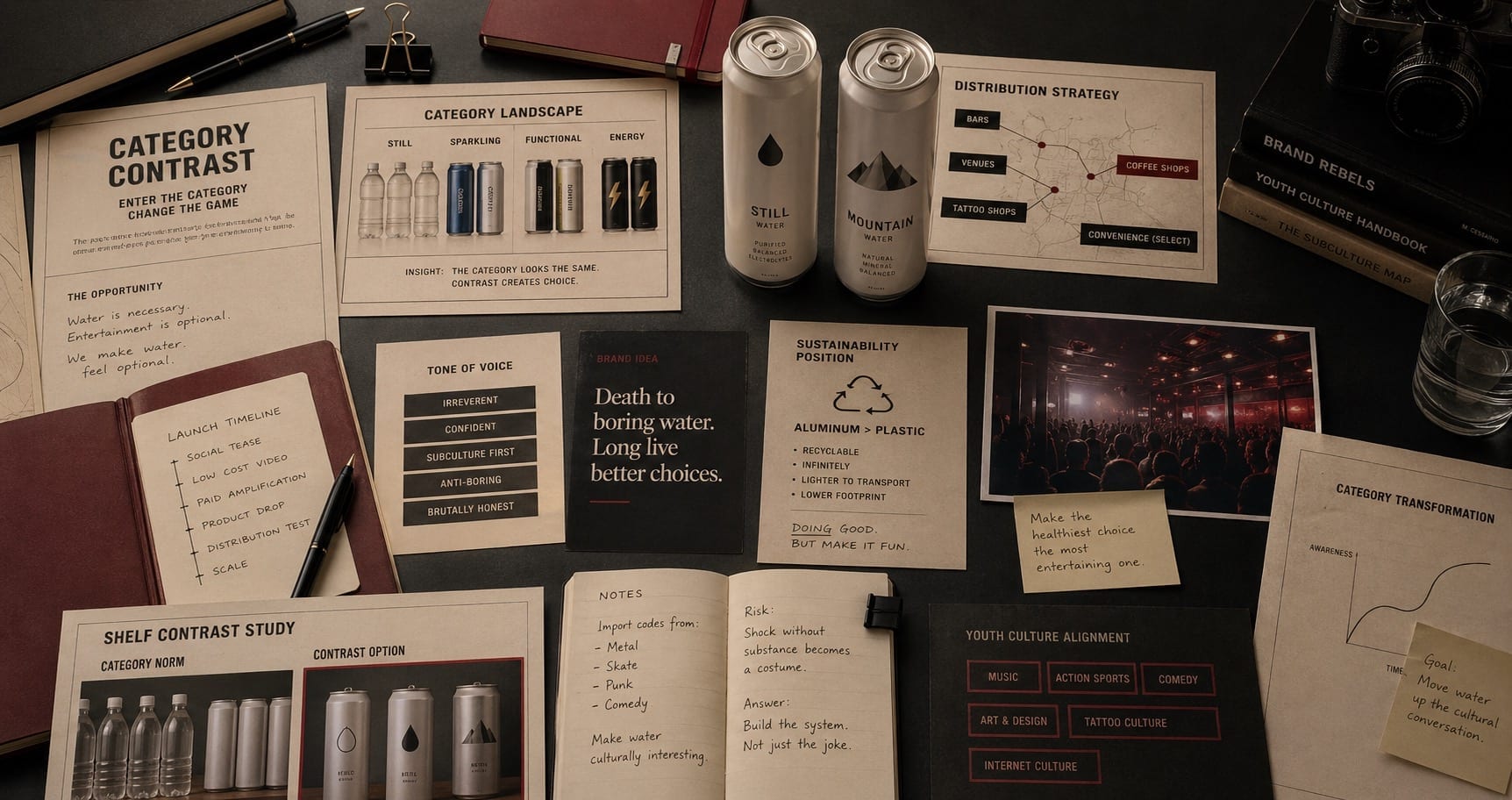 Liquid Death brand proof visual