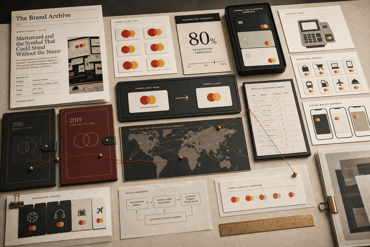Premium editorial still life for Mastercard wordless symbol recognition.