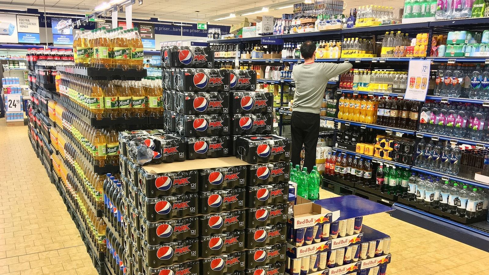 Pepsi shelf visual showing product choice at the buying surface.