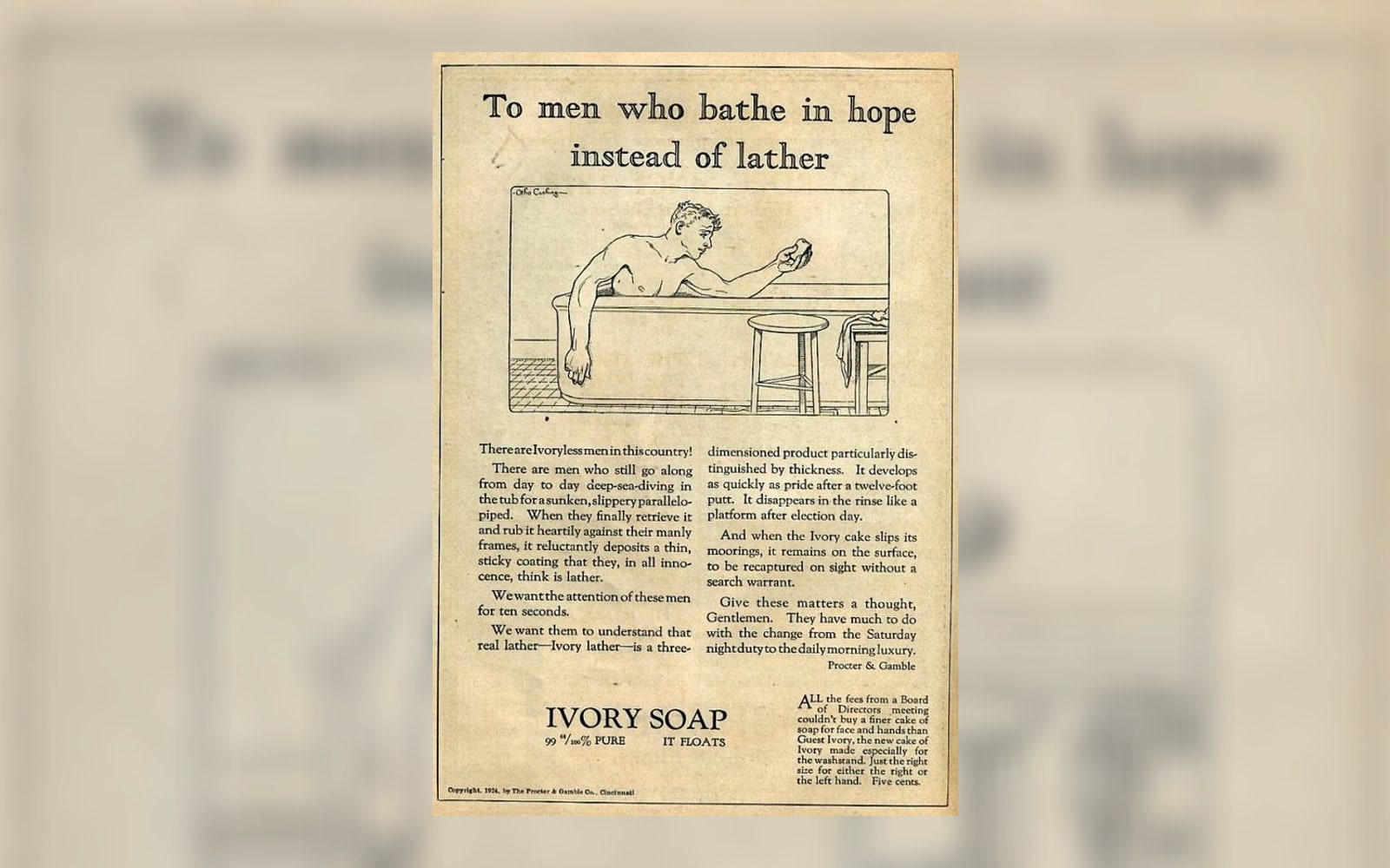 Historical Ivory Soap advertisement from The Century Magazine.