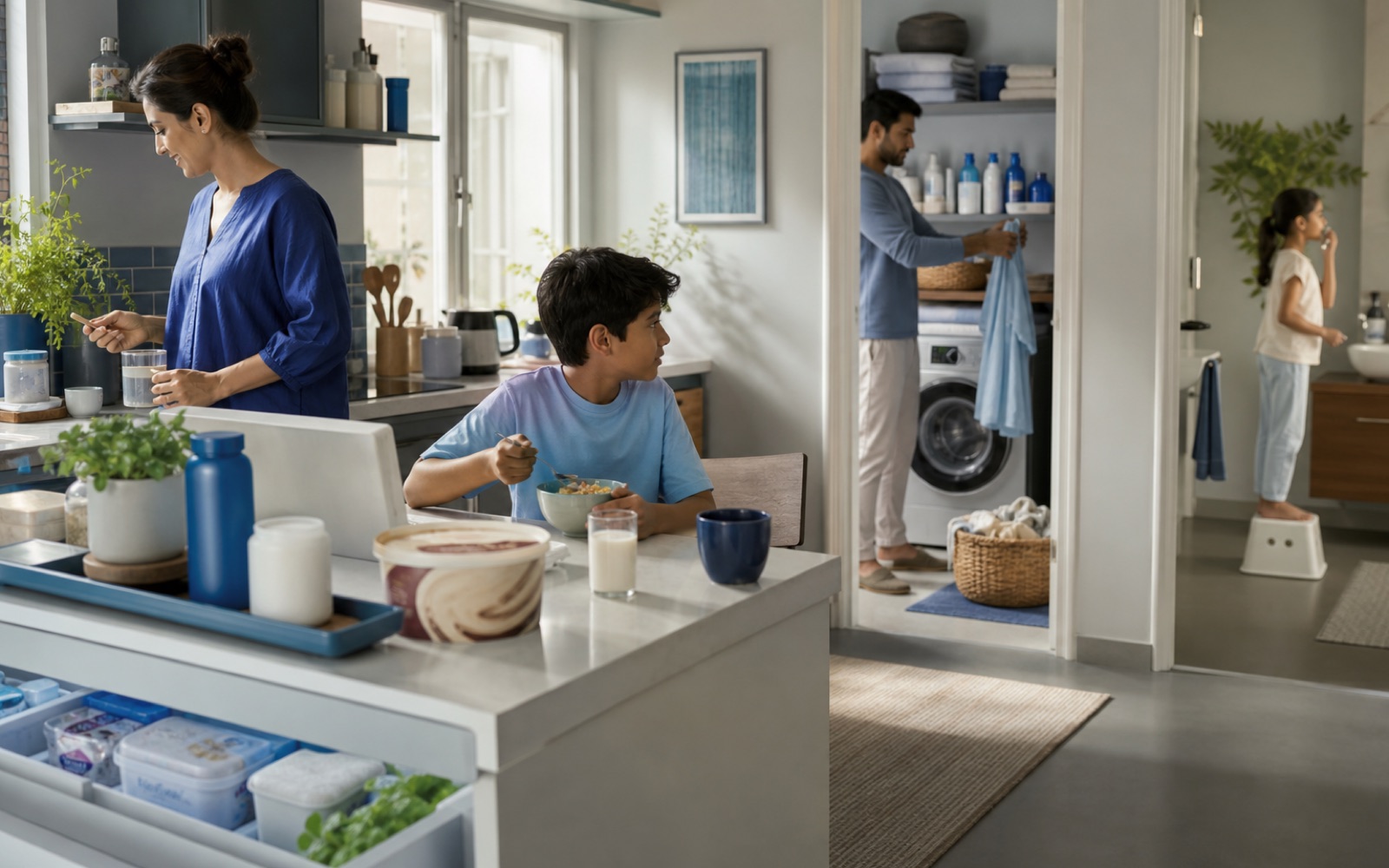 A range of household care, beauty, and food products arranged as one disciplined corporate portfolio.