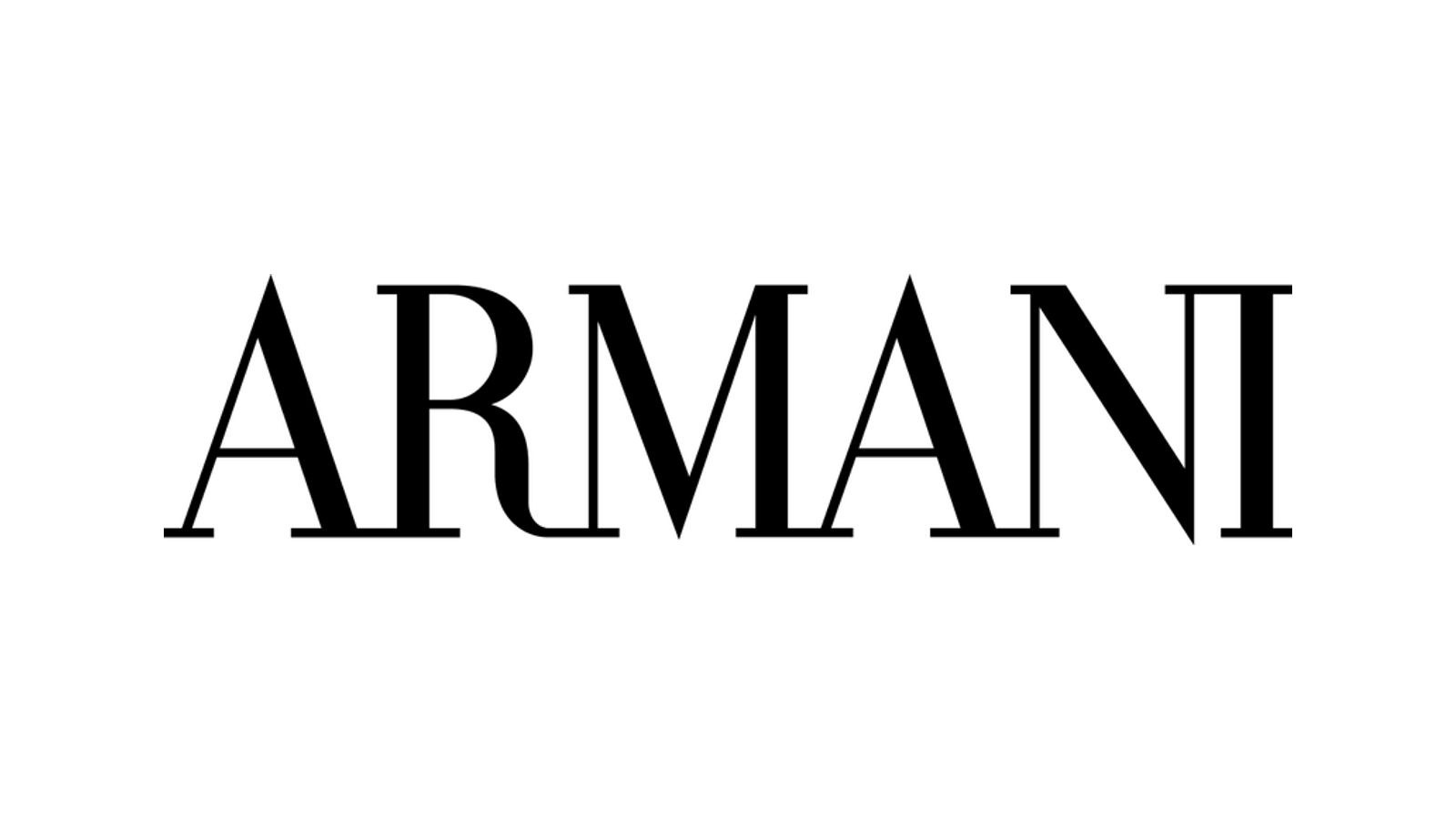 Giorgio Armani wordmark on a clean white canvas.