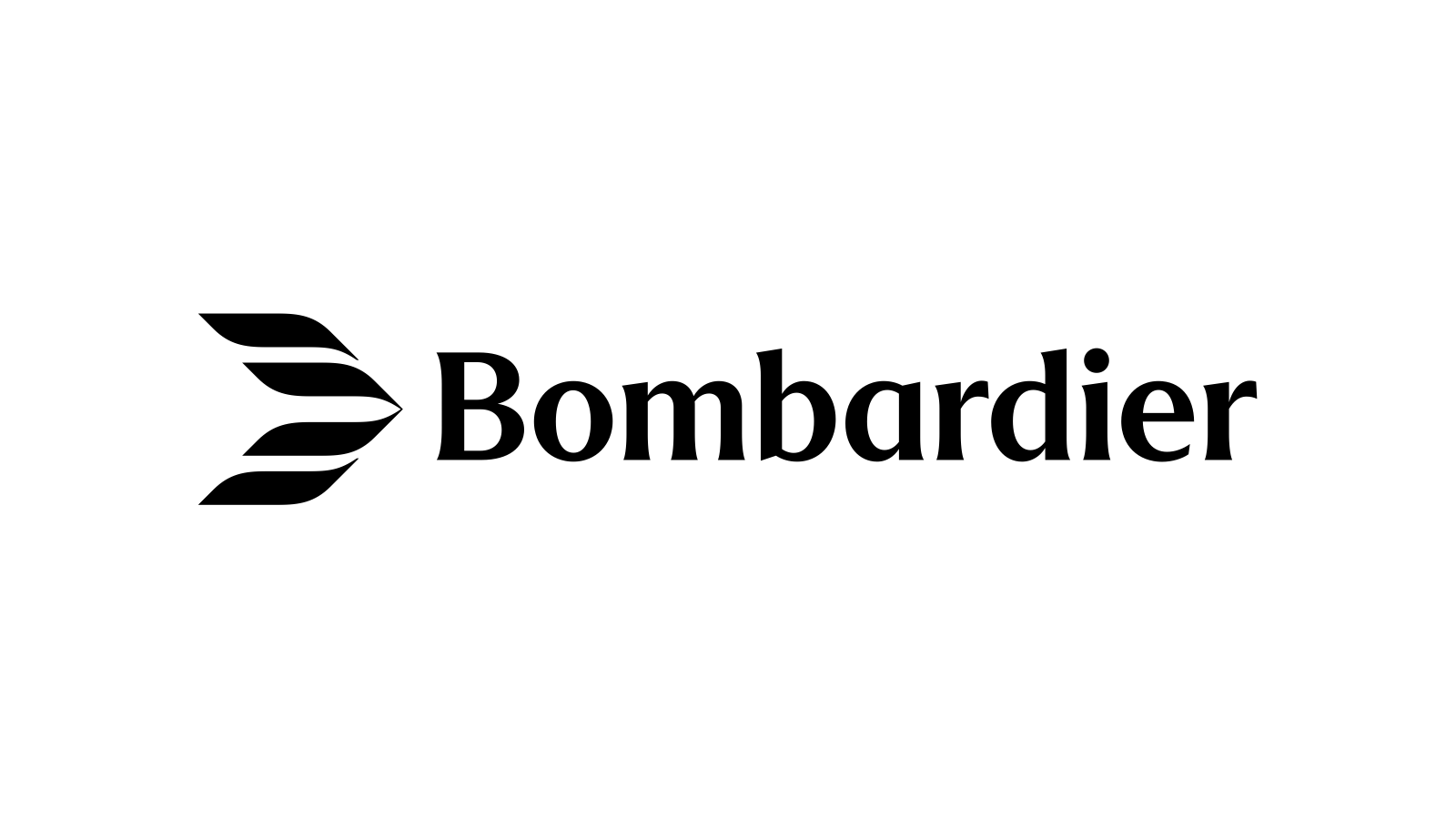 Bombardier current wordmark and symbol.