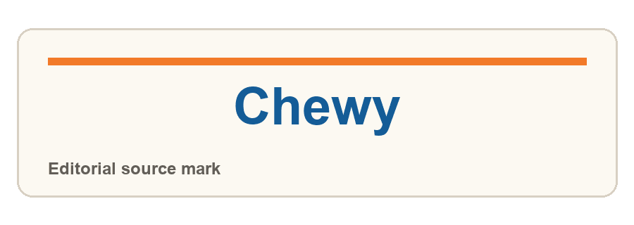 Chewy editorial source-mark treatment