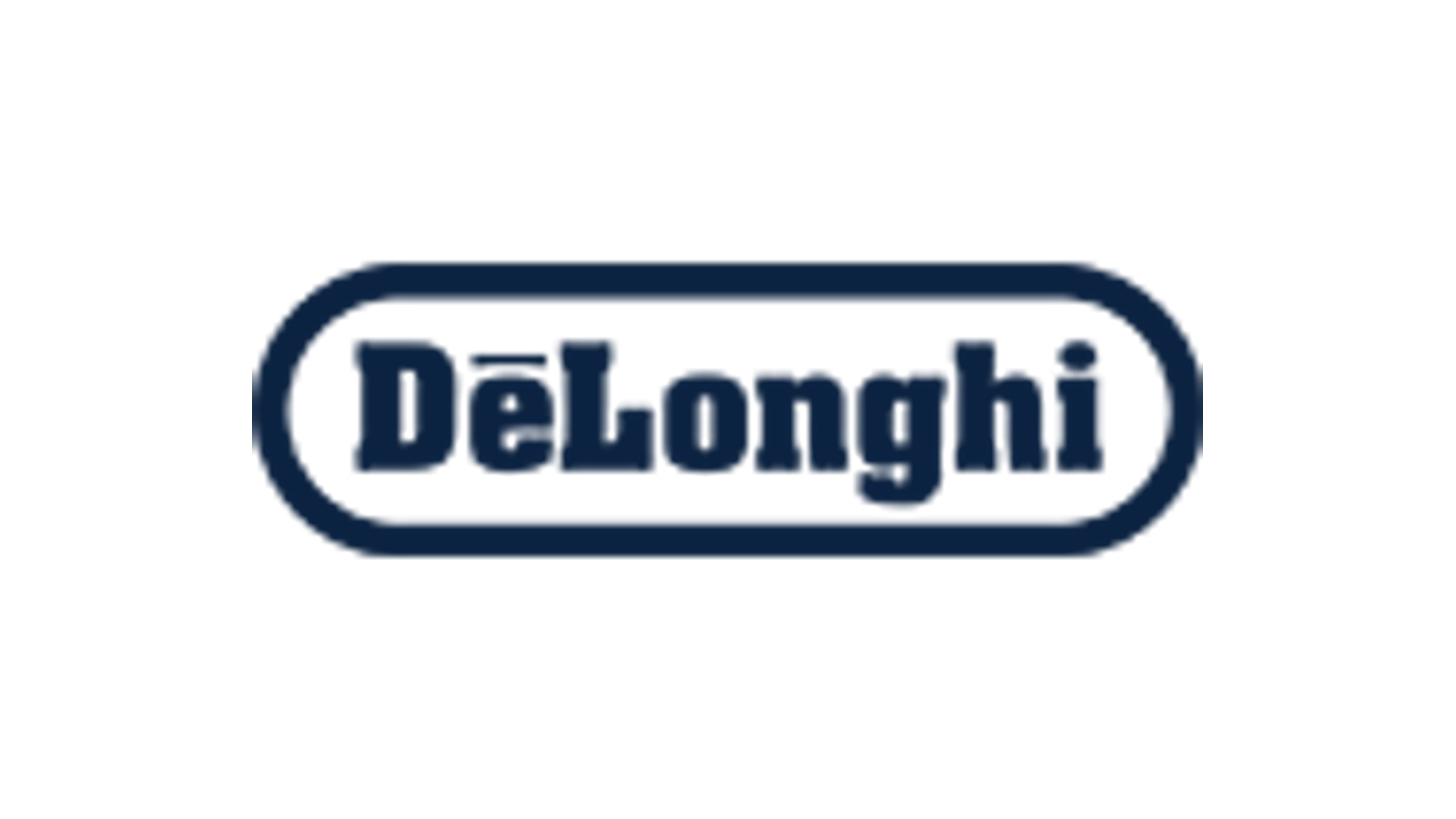Current De’Longhi blue wordmark introduced through the 2020 identity revision.