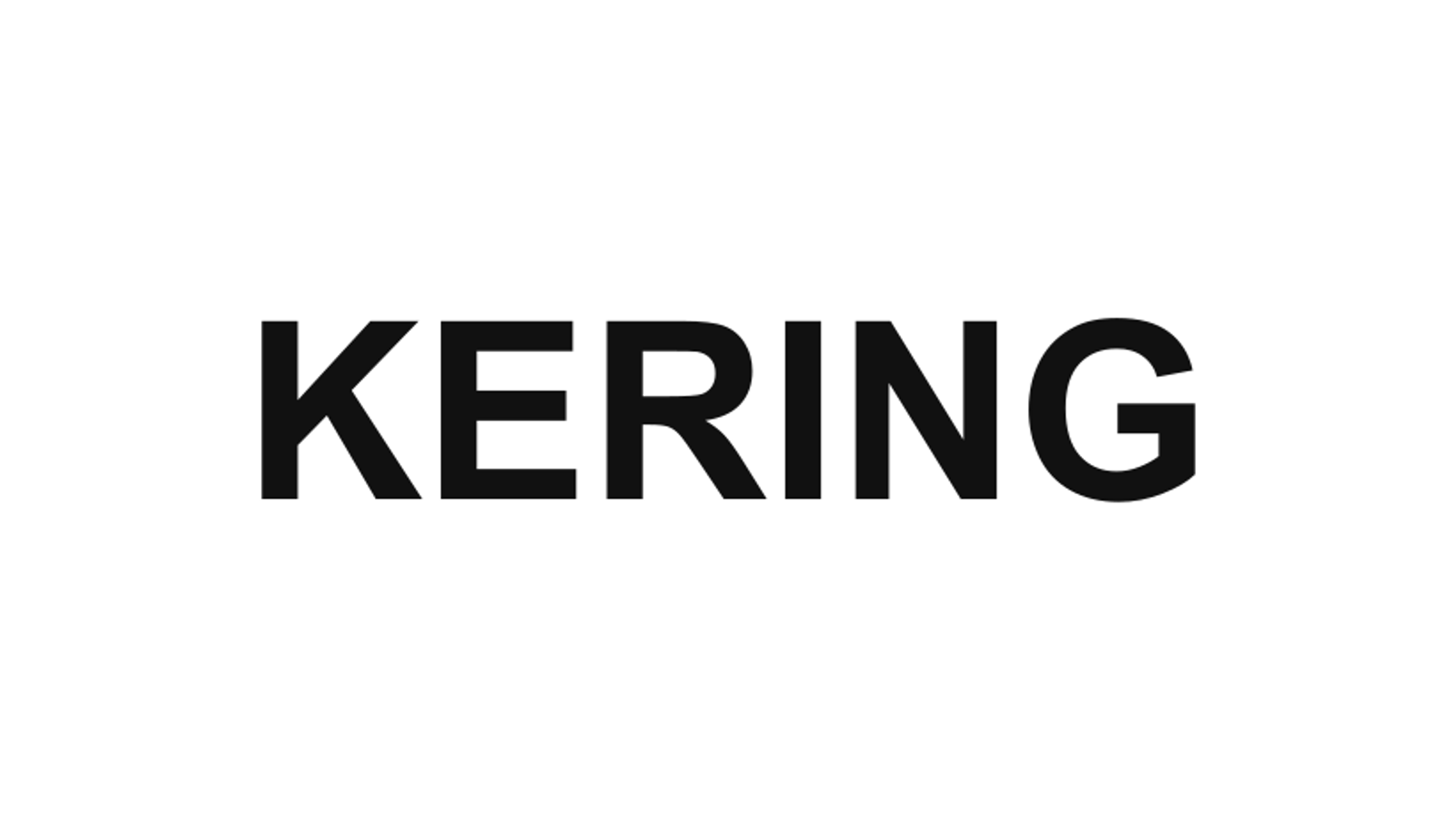 Kering source-backed current mark on a fixed white canvas.