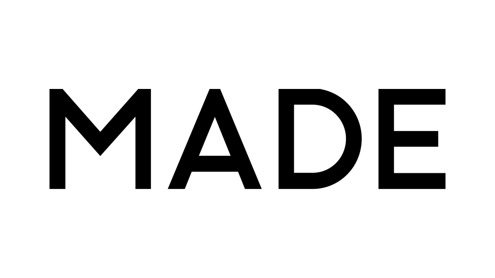 Current MADE.com wordmark normalized from the verified 2020 identity source.