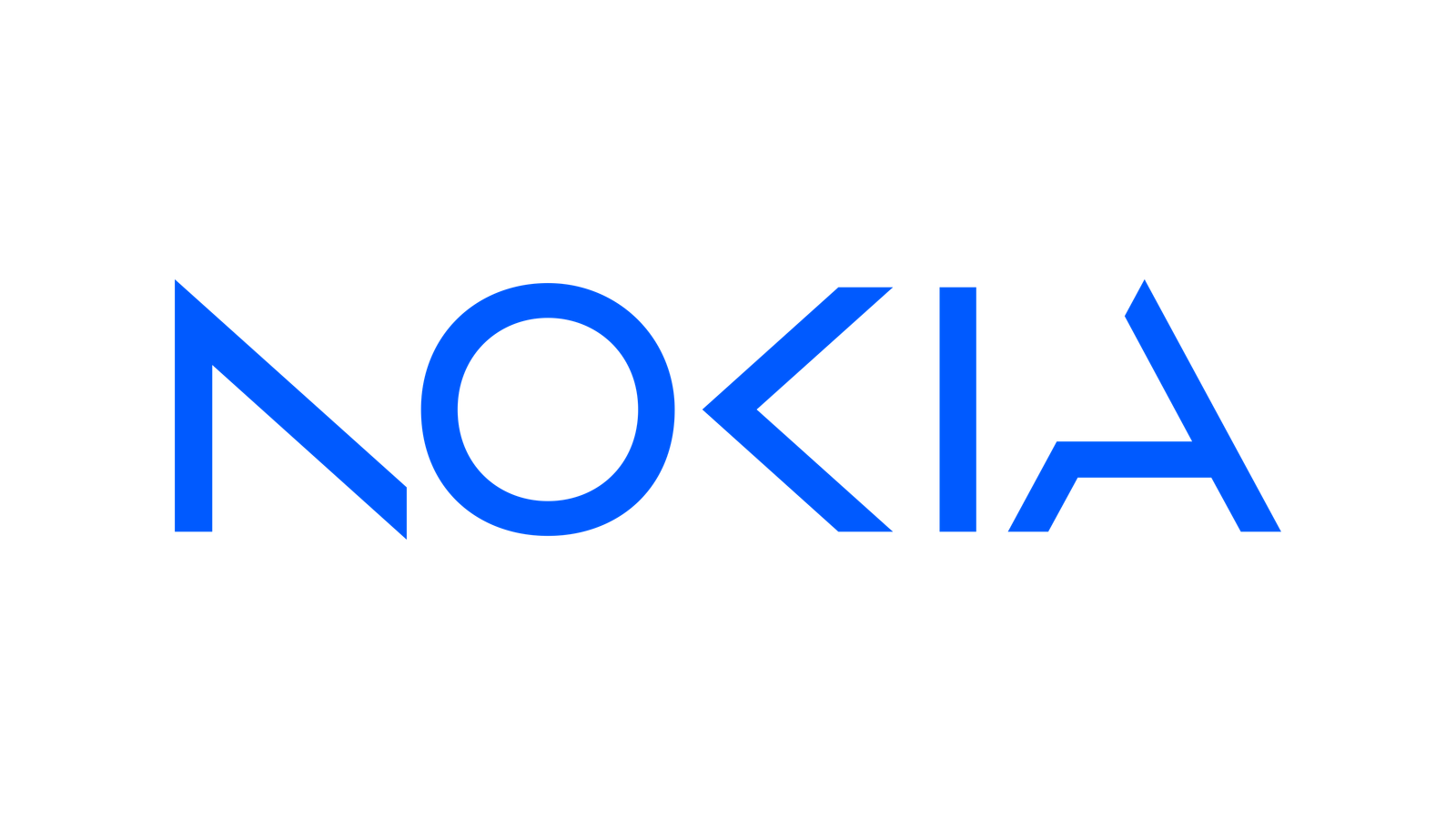 Current segmented blue Nokia wordmark centered on white.