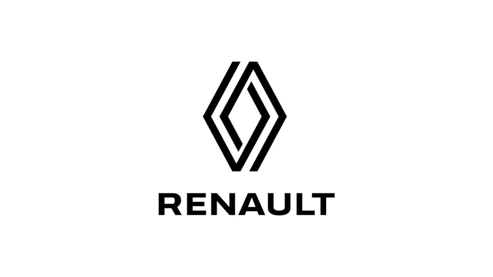 Renault source-backed current mark on a fixed white canvas.