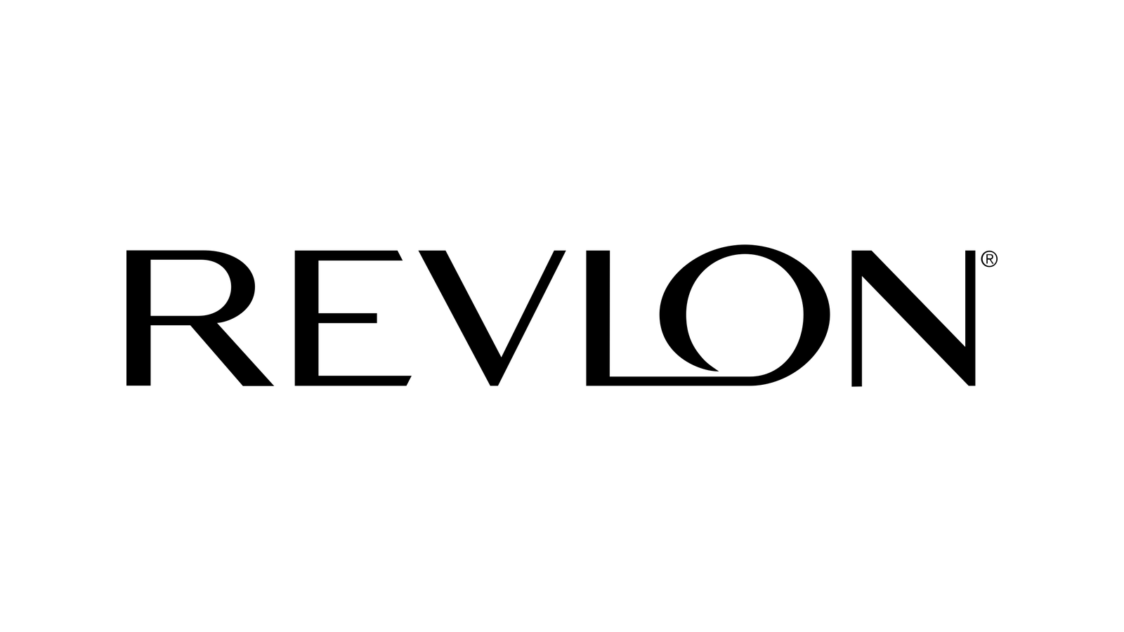 Current black Revlon joined-letter wordmark on a normalized white canvas.
