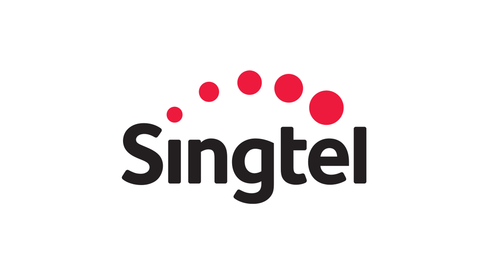 Singtel source-backed current mark on a fixed white canvas.