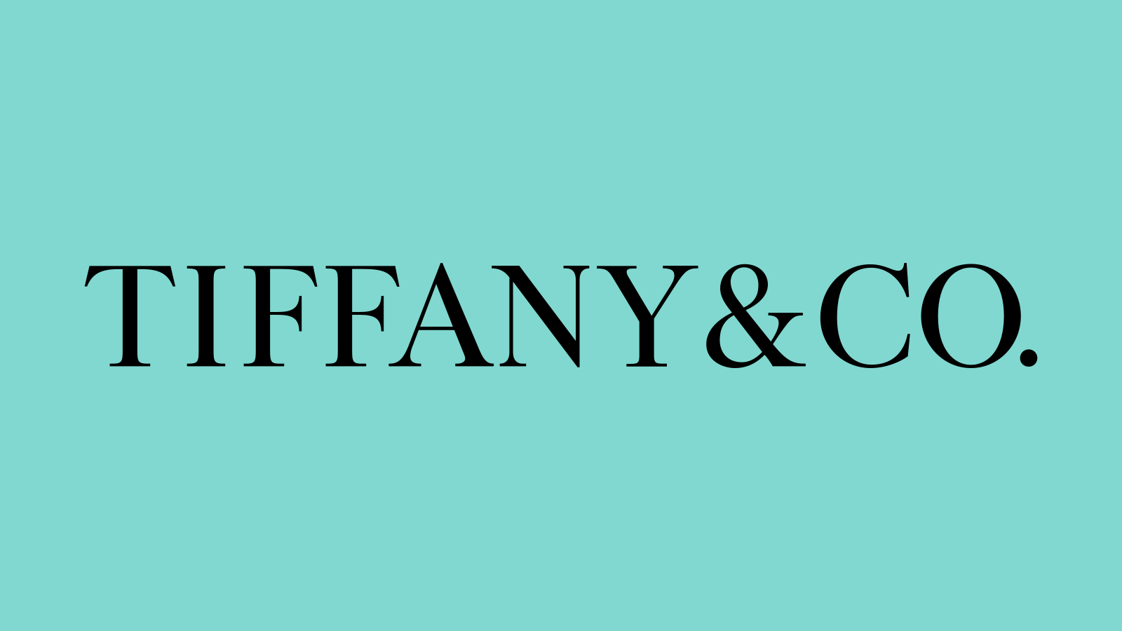 Tiffany & Co. wordmark on Tiffany Blue.
