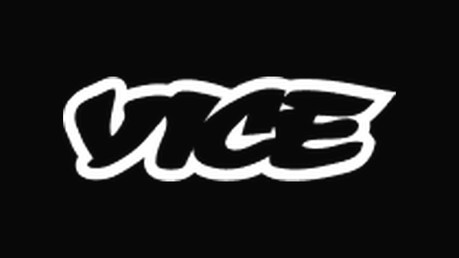 Current white Vice graffiti wordmark on a normalized black source-mark canvas.