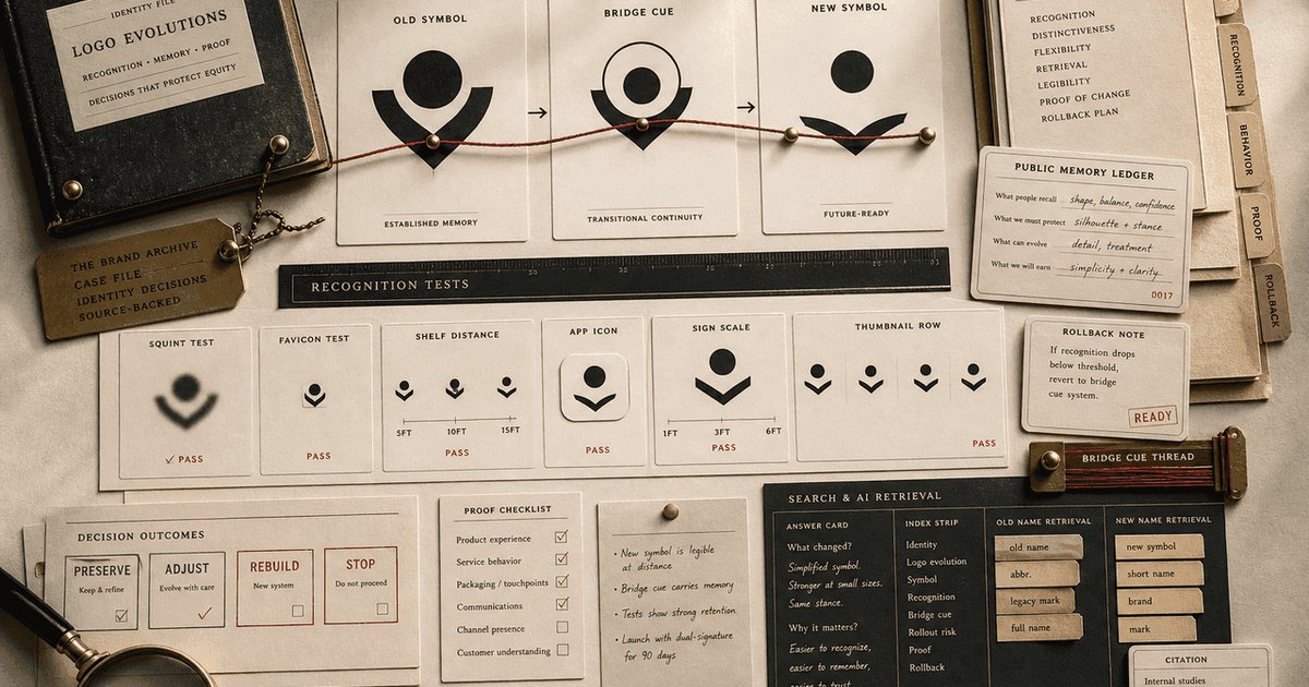 Logo Evolutions: Recognition, Memory, and Risk archive visual