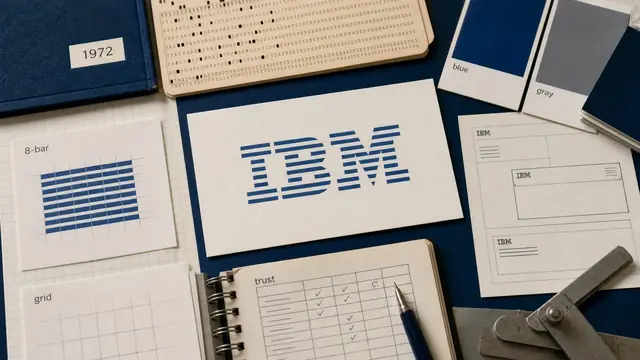 Corporate wordmark surface showing how typography can carry authority and recognition.
