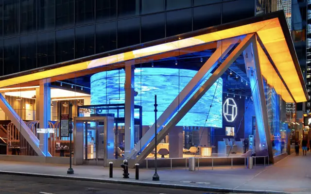 Official JPMorgan Chase headquarters and business image with corporate banking environment.
