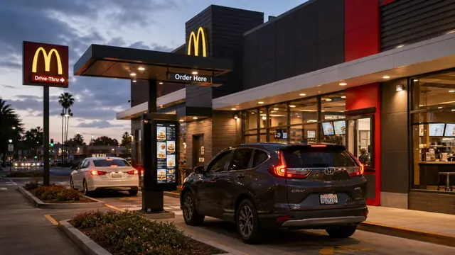Drive-through service surface showing brand behavior at a repeated customer touchpoint.