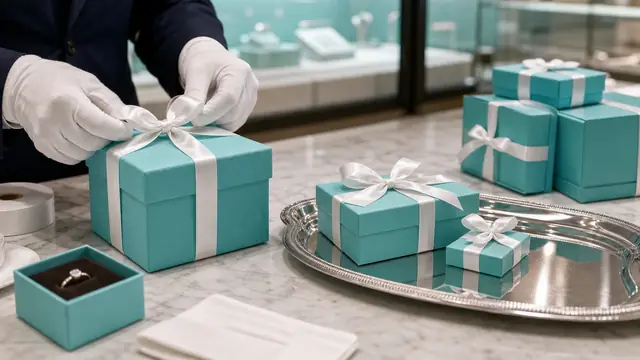 Retail handoff surface showing how a recognizable brand cue carries identity before copy.